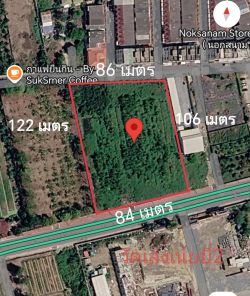 ตรงข้ามวัดเล่งเน่ยยี่ 2 ใกล้เซ็นทรัลเวสต์เกต ขายที่ดินผังเมืองสีแดง 6 ไร่ 24 ตร.ว ติดถนน 2 ด้าน เหมาะ Community Mall และ Mixed Use